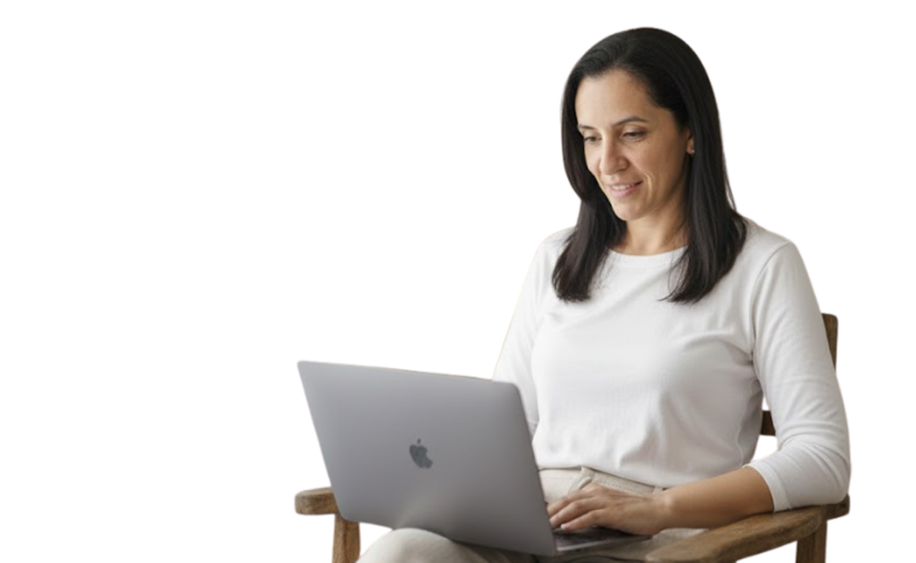 Persona trabajando en un sitio web